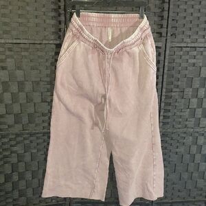 Zenana Outfitters Dusty Rose Elastic Waist Pants